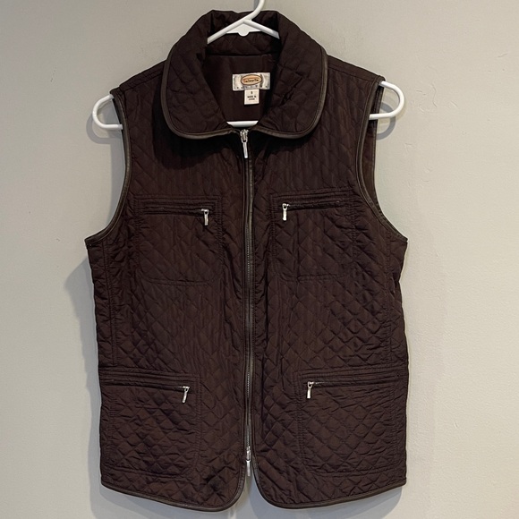 Talbots Jackets & Blazers - Talbots Quilted Chocolate Vest Size Small